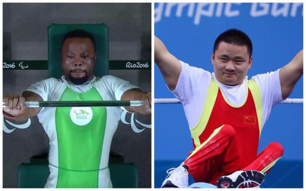 Paul Kehinde vs. Lei Liu two male Para powerlifters