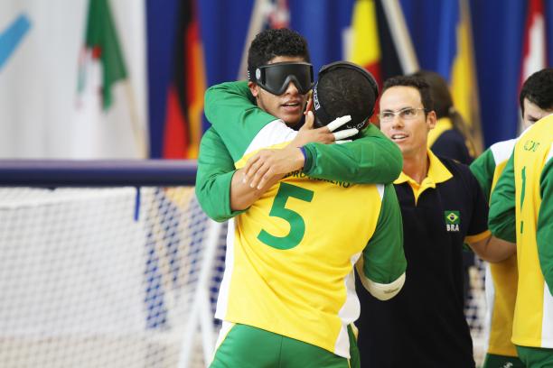 Leomon Silva of Brazil scored 51 goals at the 2014 Goalball World Championships
