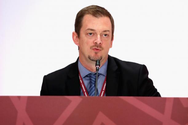 Andrew Parsons - press conference a man speaking at a desk