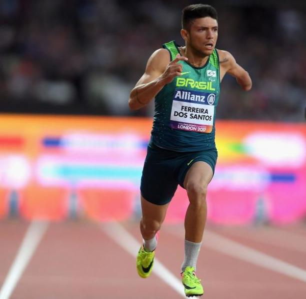 Petrucio Ferreira dos Santos of Brazil Petrucio Ferreira dos Santos of Brazil wins and sets a new world record in the Men's 100m T47 Final at the London 2017 World Para Athletics Championships.