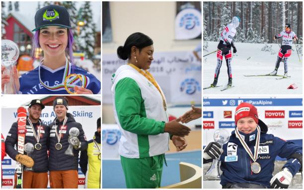 February AOTM 2018 five Para athletes celebrating wins