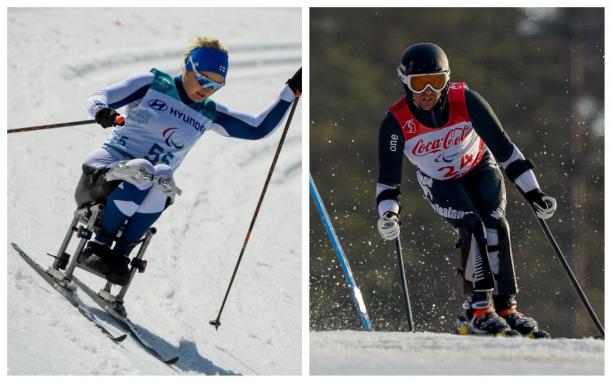 Whang You Dai Award winners - Adam Hall and Sini Pyy two Para skiers