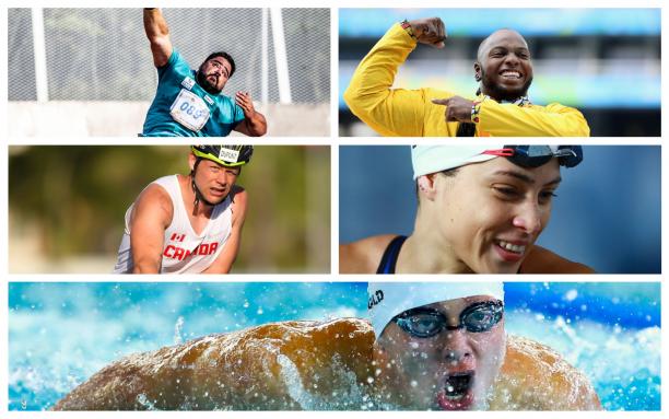 Americas 'Athlete of the Month' for April 2018 - collage Six athletes shortlisted for Americas 'Athlete of the Month' for April 2018