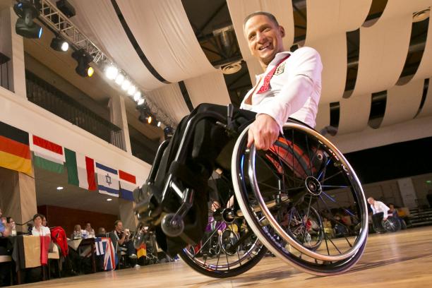 Germany's Erik Machens - Para dance sport Man in wheelchair dancing