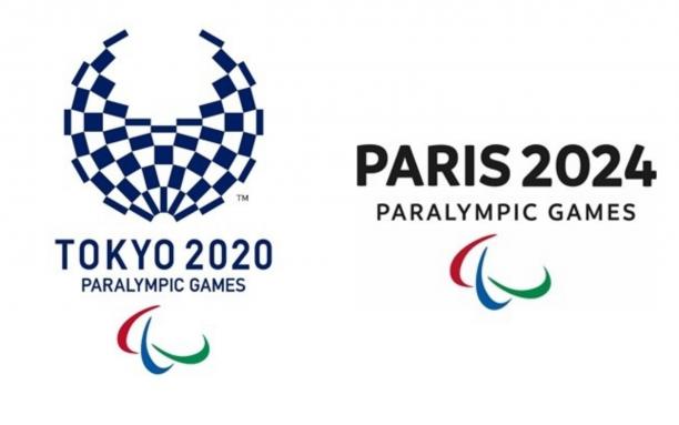 the official logos of the Tokyo 2020 and Paris 2024 Paralympic Games