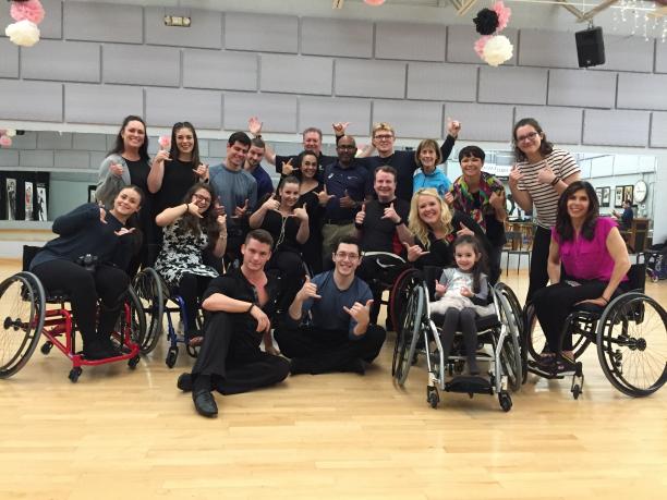 Para dance sport - USA Group of Para dancers and instructors pose for a photo