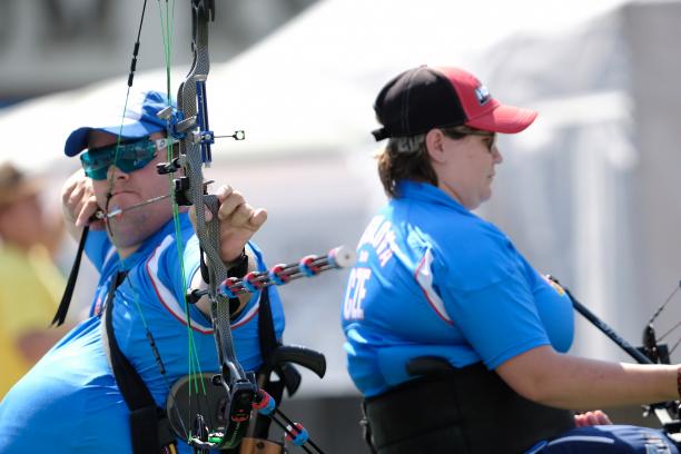 David Drahoninsky and Sarka Musilova male Para archers David Drahoninsky and Sarka Musilova