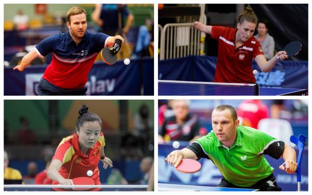 2018 Table tennis Ones to Watch two male and two female Para table tennis players in action