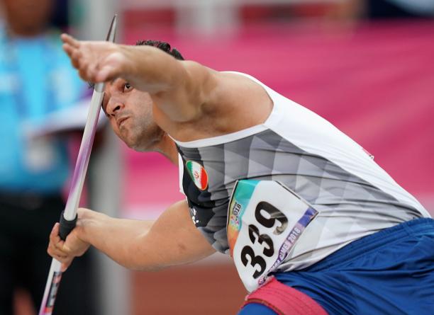 Amanolah Papi - Indonesia 2018 male Para athlete Amanolah Papi prepares to throw a javelin