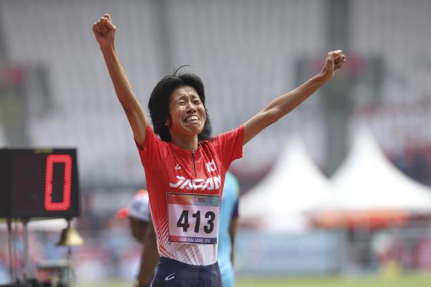 Makita Sayaka - Indonesia 2018 female Para athlete Makita Sayaka running