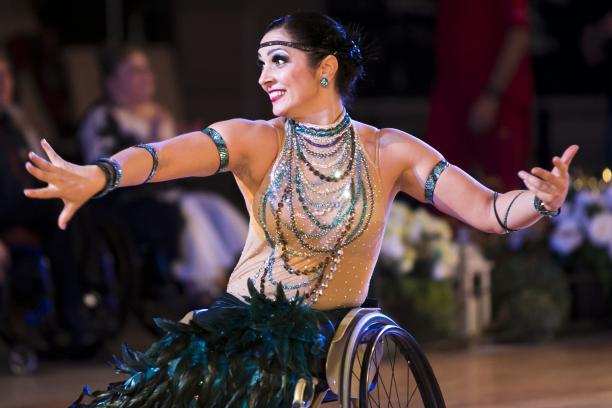 Olena Chynka - Para dance sport Woman in wheelchair dancing
