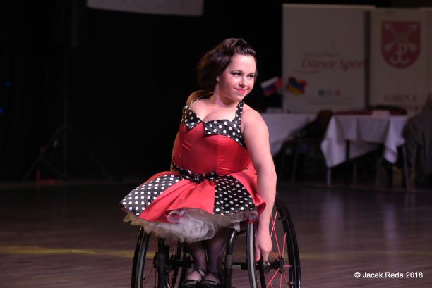 Wheelchair dancer Helena Kasicka while competing