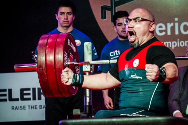 Juan Carlos Garrido Chile's Juan Carlos Garrido celebrates winning gold at the Bogota 2018 orld Para Powerlifting Americas Open Championships.