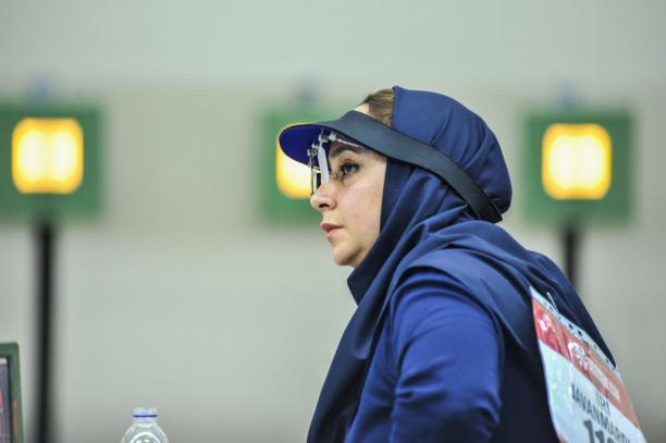 Sareh Javanmardi - Indonesia 2018 female Para shooter Sareh Javanmardi looks to the side