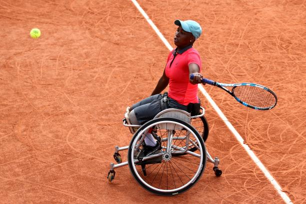 Kgothatso Montjane - South Africa - Wheelchair tennis South African wheelchair tennis player Kgothatso-Montjane playing on clay