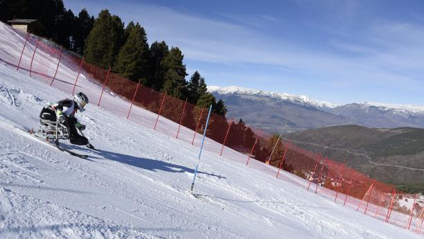 La Molina - Spain - 2015 World Para Alpine Skiing World Cup Man in a sit-ski