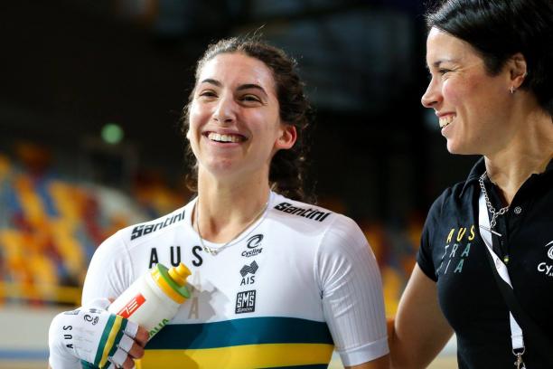 Paige Greco - Apeldoorn 2019 female Para cyclist Paige Greco smiling after a race