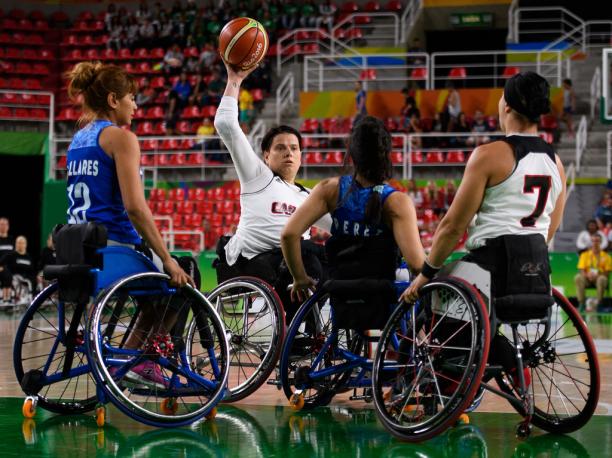 wheelchair basketball players