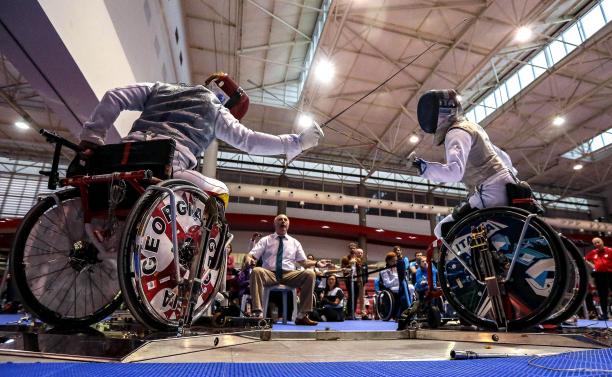 Beatrice Vio - wheelchair fencing World Cup Georgian wheelchair fencer battles Beatrice Vio