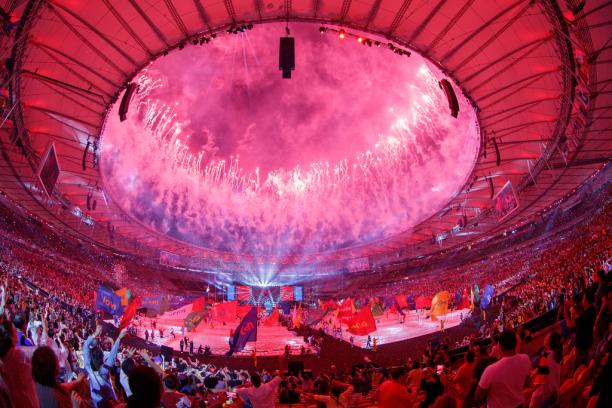 Fireworks at the Maracana stadium during the Rio 2016 Closing Ceremony