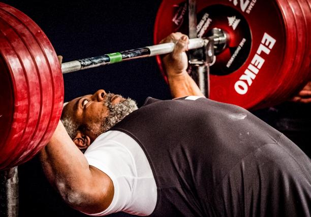 Mohammed Khalaf - United Arab Emirates - Kitakyushu 2019 Asia-Oceania Para Powerlifting Championships A male powerlifter lifting the bar