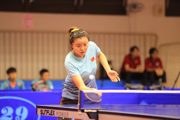 Mao Jingdian - China - Asian Para Table Tennis Championships 2019 Chinese female table tennis player hits a return ball