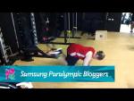 Tracey Ferguson - Working out in the Paralympic Village weightroom, Paralympics 2012 - Paralympic Sport TV