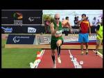 Athletics - Kamil Aliyev and Hilton Langenhoven - men's long jump T12 final - 2013 IPC Athletics... - Paralympic Sport TV