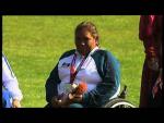 Athletics - women's javelin throw F52/53 Medal Ceremony - 2013 IPC Athletics World Championships, Lyon - Paralympic Sport TV