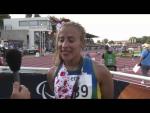 Entrevista: Terezinha Guilhermina wins 100m T11 gold at 2013 IPC Athletics World Championships Lyon - Paralympic Sport TV