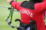 A Turkish archer competes at London 2012