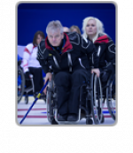 Wheelchair curling icon