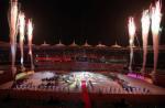 fireworks exploding at the Closing Ceremony of the Asian Para Games