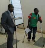 Athletes and representatives from the National Paralympic Committee in Sierra Leone gathered to develop a strategic plan.