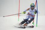 Laura Valeanu of Romania competes in the Women's Slalom 1st Run - Standing at the Sochi 2014 Paralympic Winter Games.