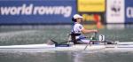 Woman in rowing boat