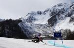 Kimberly Joines of Canada competes in the Women's Giant Slalom Sitting at the Sochi 2014 Paralympic Winter Games.