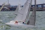 Head of a woman in a sailing boat