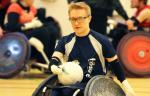 Finland wheelchair rugby player competing 