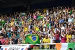Spectators cheer during the Rio 2016 Paralympic Games on Saturday