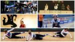 Collage of five athlete images