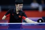 Yang Ge of China returns serve against Sebastian Powrozniak of Poland during the final of the Men's Team Table Tennis - Class 9-10 London 2012