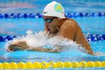Brazilian Olympic swimmer Thiago Pereira competing.