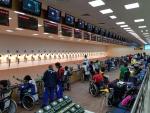 Para sport shooters take aim on the rifle range