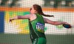 Noelle Lenihan of Ireland competes in the women's discus F38 final at the 2015 IPC Athletics World Championships in Doha, Qatar. 