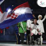 a team of Para athletes on parade