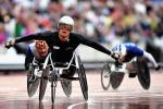 Marcel Hug of Switzerland competes in the Men's 5000m T54 final at the London 2017 World Para Athletics Championships.