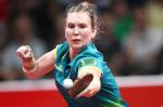 Australian table tennis player Melissa Tapper competing at Gold Coast 2018