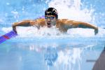 male Para swimmer Keiichi Kimura swimming the butterfly stroke