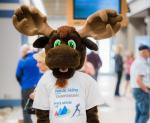 the official mascot of Prince George 2019, Fraser the Moose